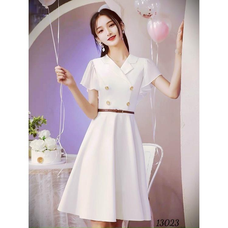 Đầm xoè vintage kèm thắt may đẹp kỹ xịn xò qua gối siêu đẹp - thời trang nữ tính tiểu thư sang chảnh cho các chị e