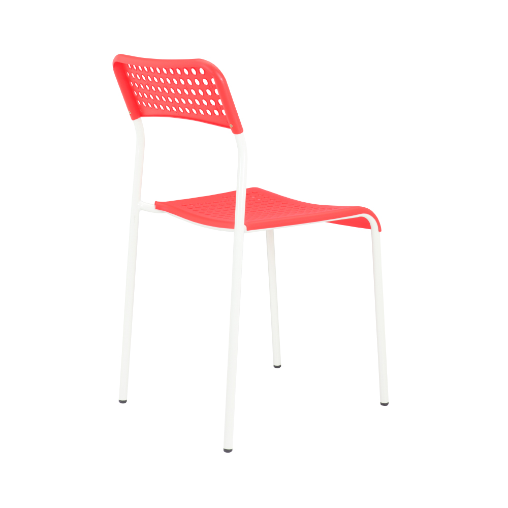 Ghế nhựa ngồi bàn ăn DOTTY Màu đỏ/ Màu đen chân sắt sơn tĩnh điện | Index Living Mall | Nhập khẩu Thái Lan