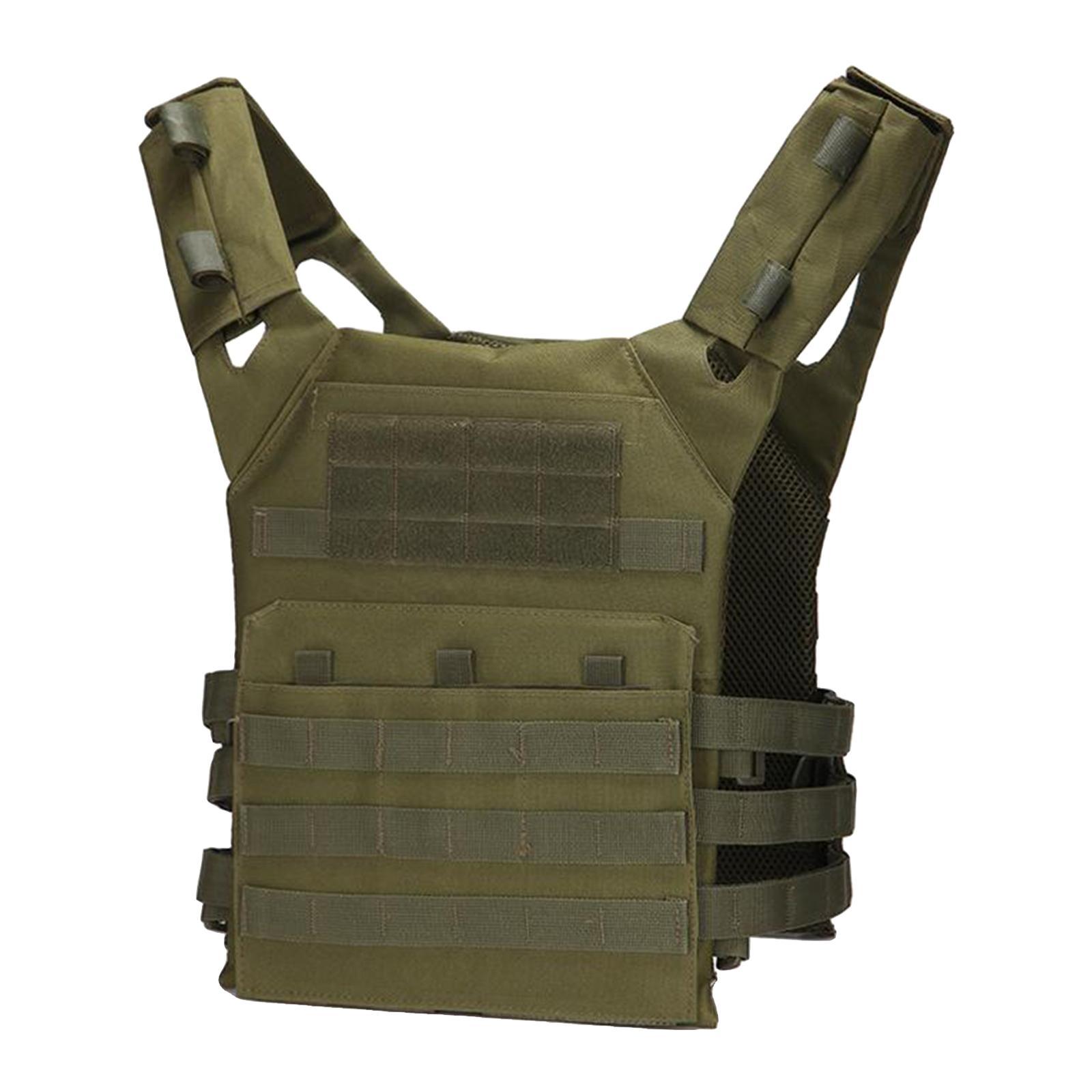 1Pc Mens Gaming Vest Multiple Pouches Training Vest Black
