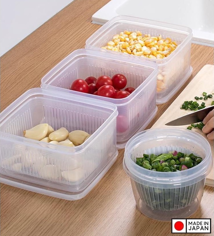 Bộ hộp thực phẩm 2 lớp Nhật Bản 1.1L