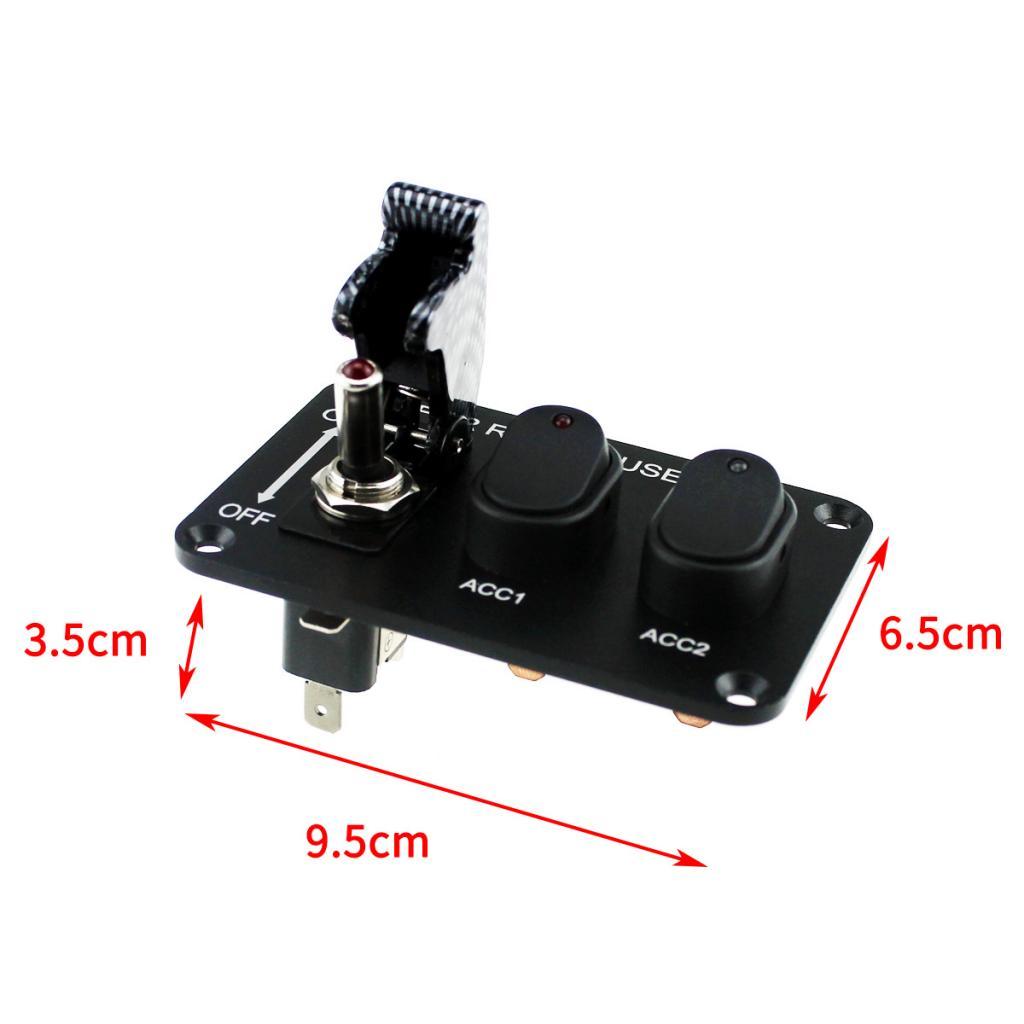 Red+White LED Toggle 2Pin & 3Pin DC 12V 20A Switch Button Panel For Car Boat