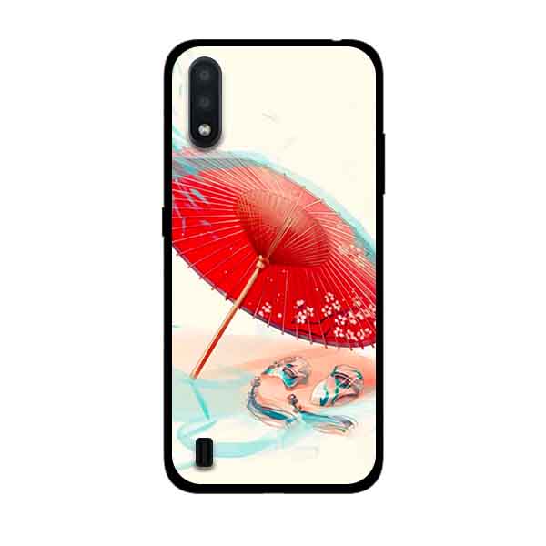 Ốp Lưng in cho Samsung Galaxy A01 Mẫu Ô Mùa Hè - Hàng Chính Hãng