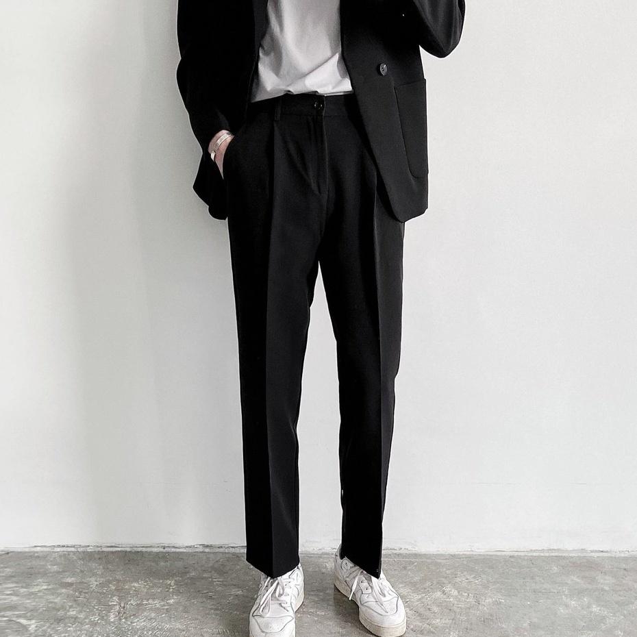 Quần baggy nam MenSwear vải lụa hàn co giãn,quần âu nam thời trang không nhăn không xù