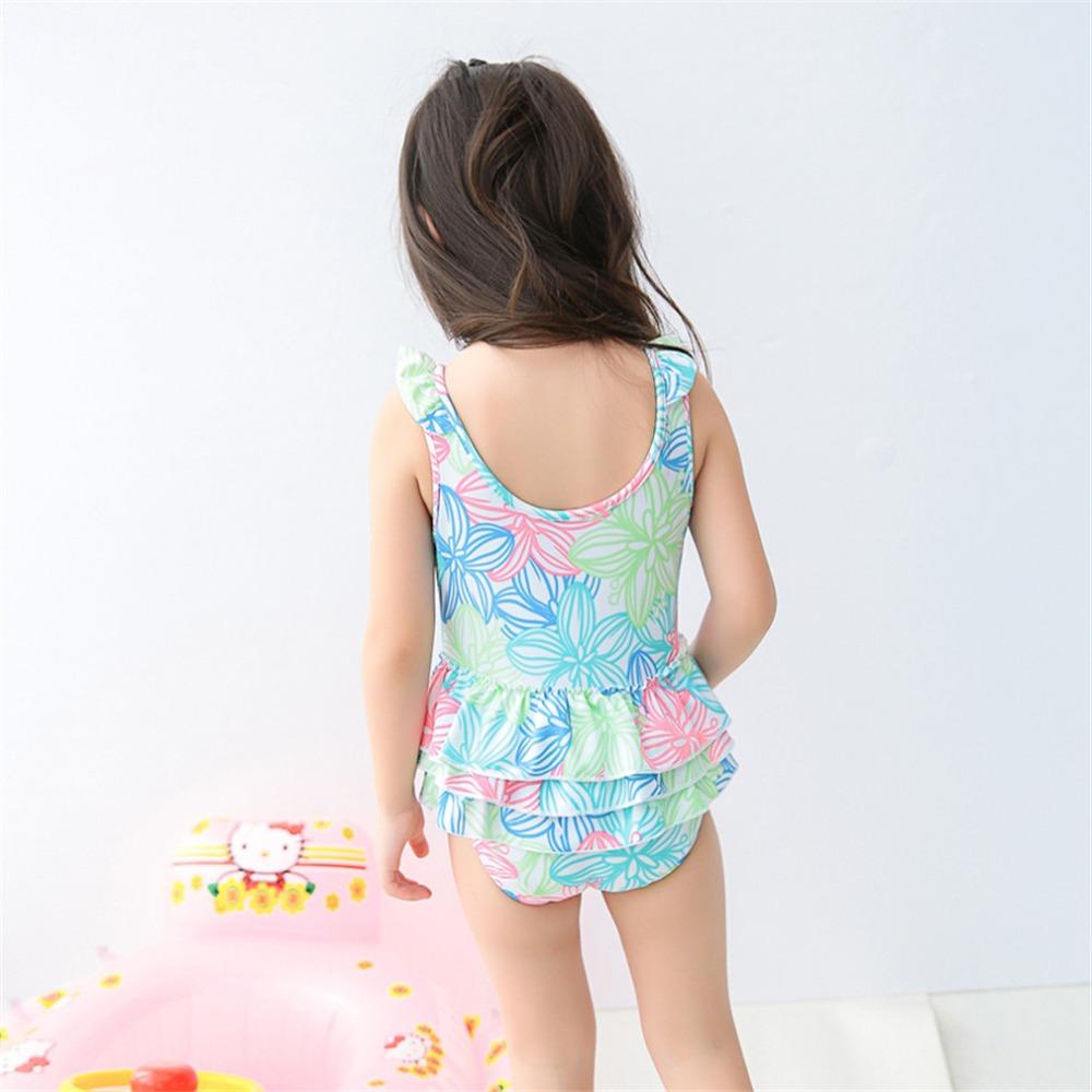 Cô Gái Đồ Bơi Với Hoa In 1-8 Y Trẻ Em Một Mảnh Trẻ Em Áo Tắm Bé Cát Đi Biển Trẻ Em bể Bơi Phù Hợp Với