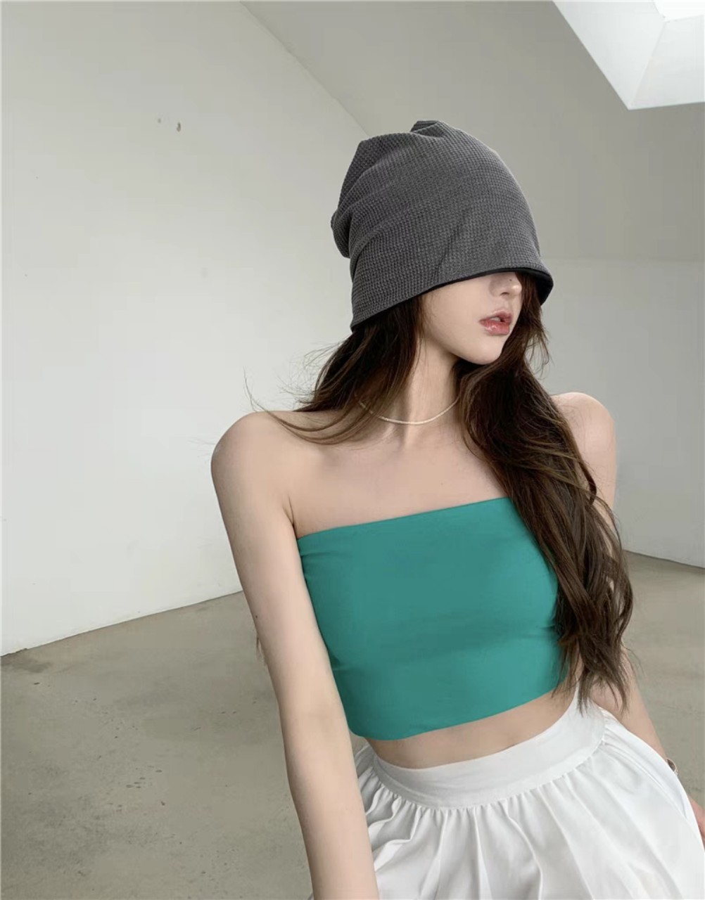 Áo ống croptop mẫu trơn vải thun co giãn dáng ôm nhiều màu