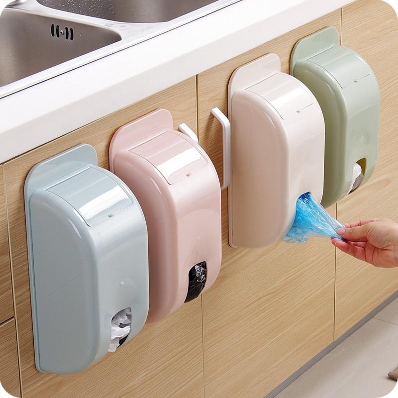Hộp đựng túi nilong, túi đựng rác dán tường Hộp rút túi nilong gắn tường tiện dụng
