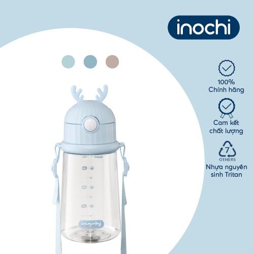 Bình nước trẻ em Inochi - Goki Rudy 450ml màu Xanh nhạt/Xanh bạc hà/Hồng nhạt