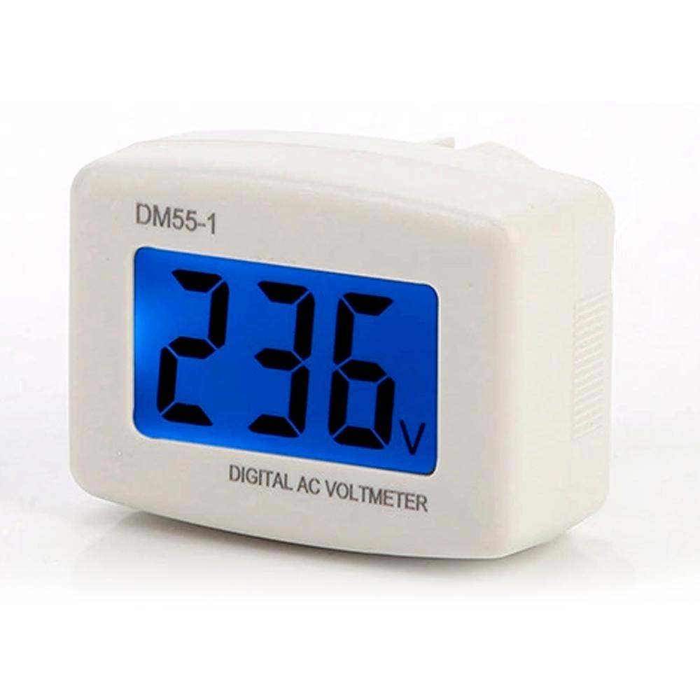 AC 80-300V LCD Digital Voltmeter Plug-Type Volt Gauge Meter 110V 220V Voltage Measuring Monitor Panel