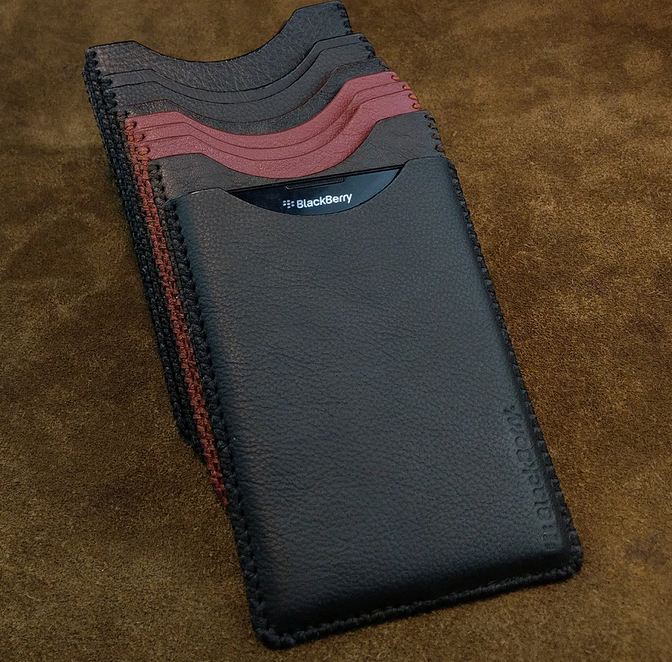 Bao da rút cho Blackberry Passport Q30 / Silver / AT&T mẫu 1 da bò thật