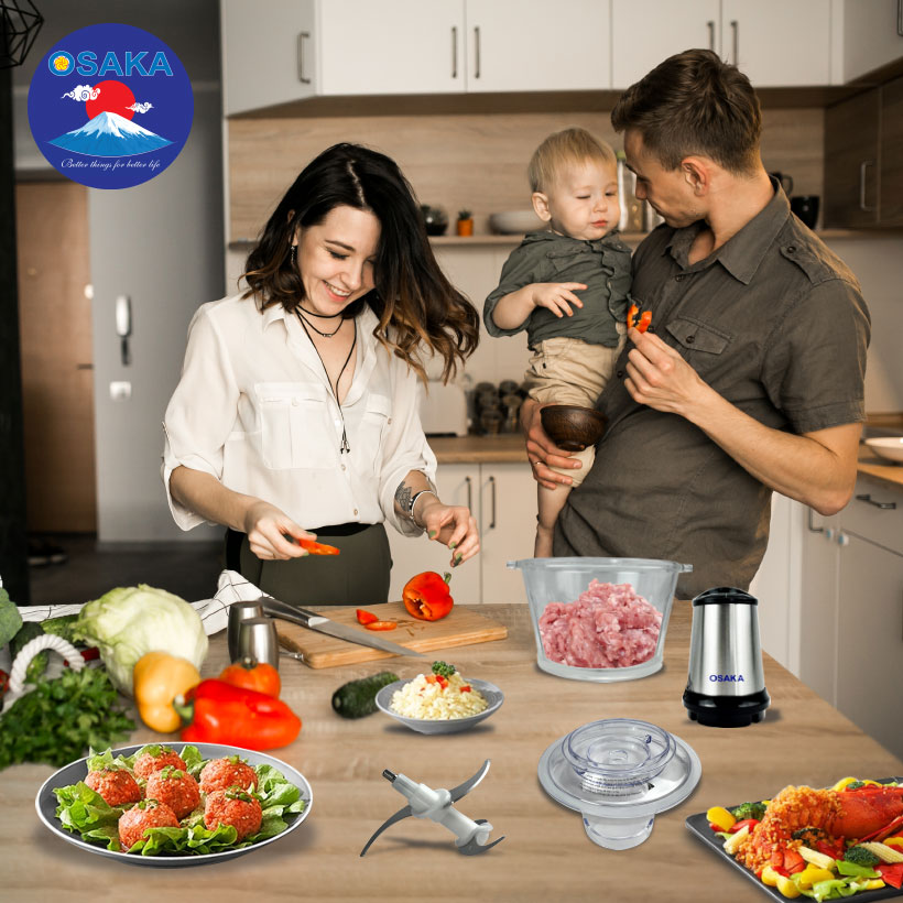 Máy xay thịt cao cấp đa năng MC-909 dung tích 2.0 lít, công suất mạnh - Hàng chính hãng