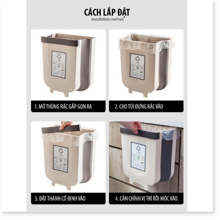 Thùng Rác Gấp Gọn Đa Năng Gia Dụng SG