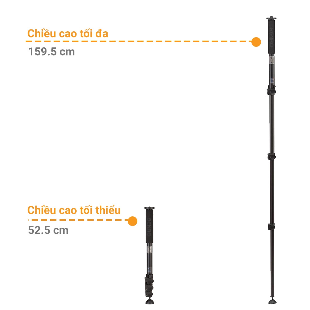 Chân máy Benro Monopod - MAD38A (Thay thế A38T) - Hàng chính hãng