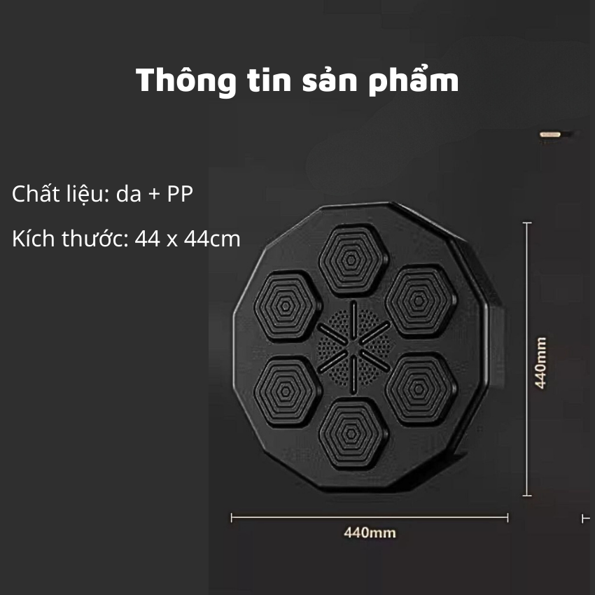 Máy tập Boxing tại nhà treo tường thông minh, kết nối bluetooth, cảm biến theo nhạc- Thiết bị tập đấm bốc gắn tường điện tử