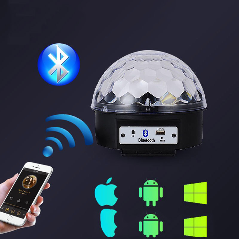 Đèn LED Hình Cầu Cảm Ứng Nhấp Nháy Nhiều Màu Có Kết Nối Bluetooth, Usb, Thu Phát Hồng Ngoại Loa Nghe Nhạc DC-BL30 Chất Lượng Cao Cấp