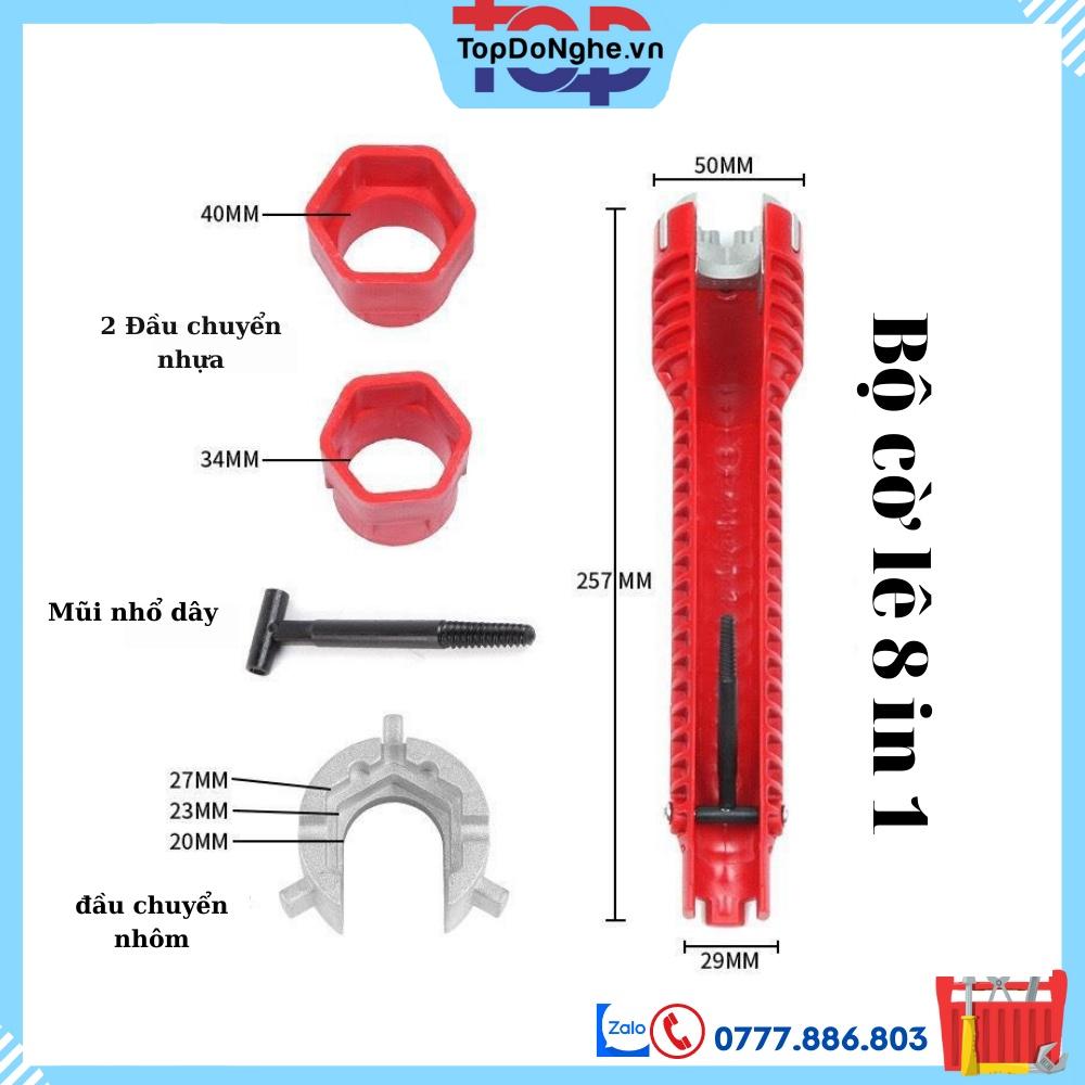 Cờ Lê Vặn Dây Cấp Nước Đa Năng Bộ cờ lê 8 in 1 - Dụng Cụ Tháo Lắp Vòi Nước