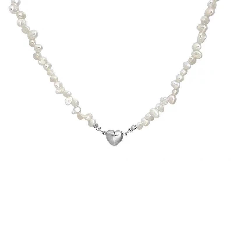 Vòng cổ đính hạt trái tim phong cách hàn quốc - choker đính hạt hình tim - Maben