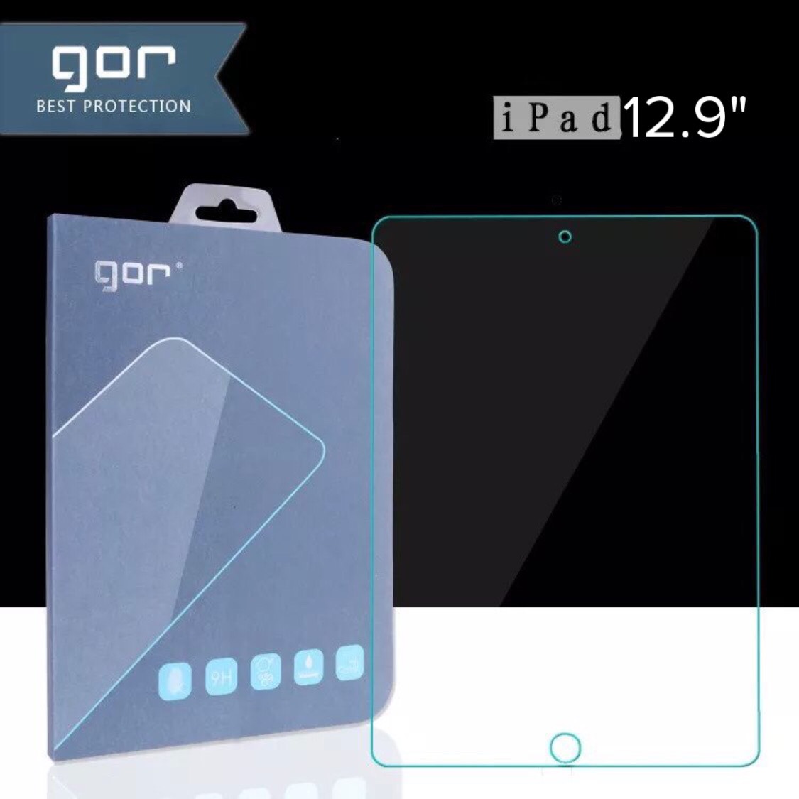 Miếng dán màn hình kính cường lực Gor 9H+ Dành Cho iPad Series - Hàng Chính Hãng GOR