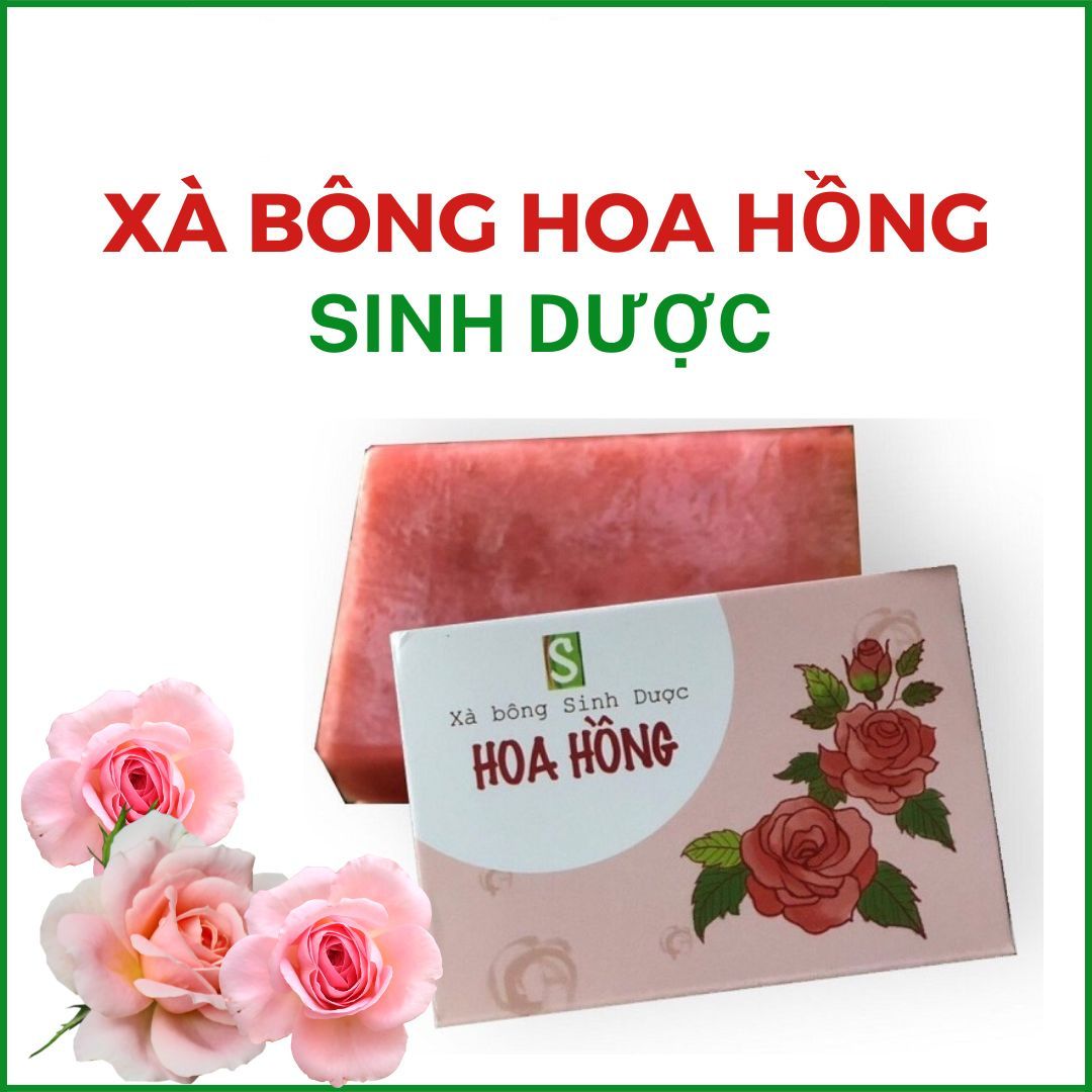 Xà bông hoa hồng Sinh dược - 100g/ bánh