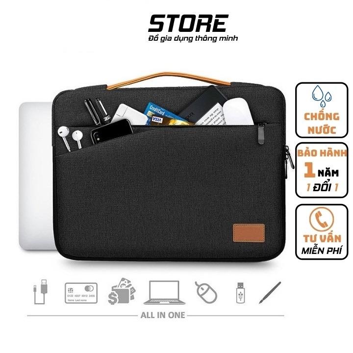 Căp đựng laptop, Túi Chống Sốc Laptop, Macbook Air 14 Inch, 15,6 Inch 3 Ngăn Đa Năng Chống Nước