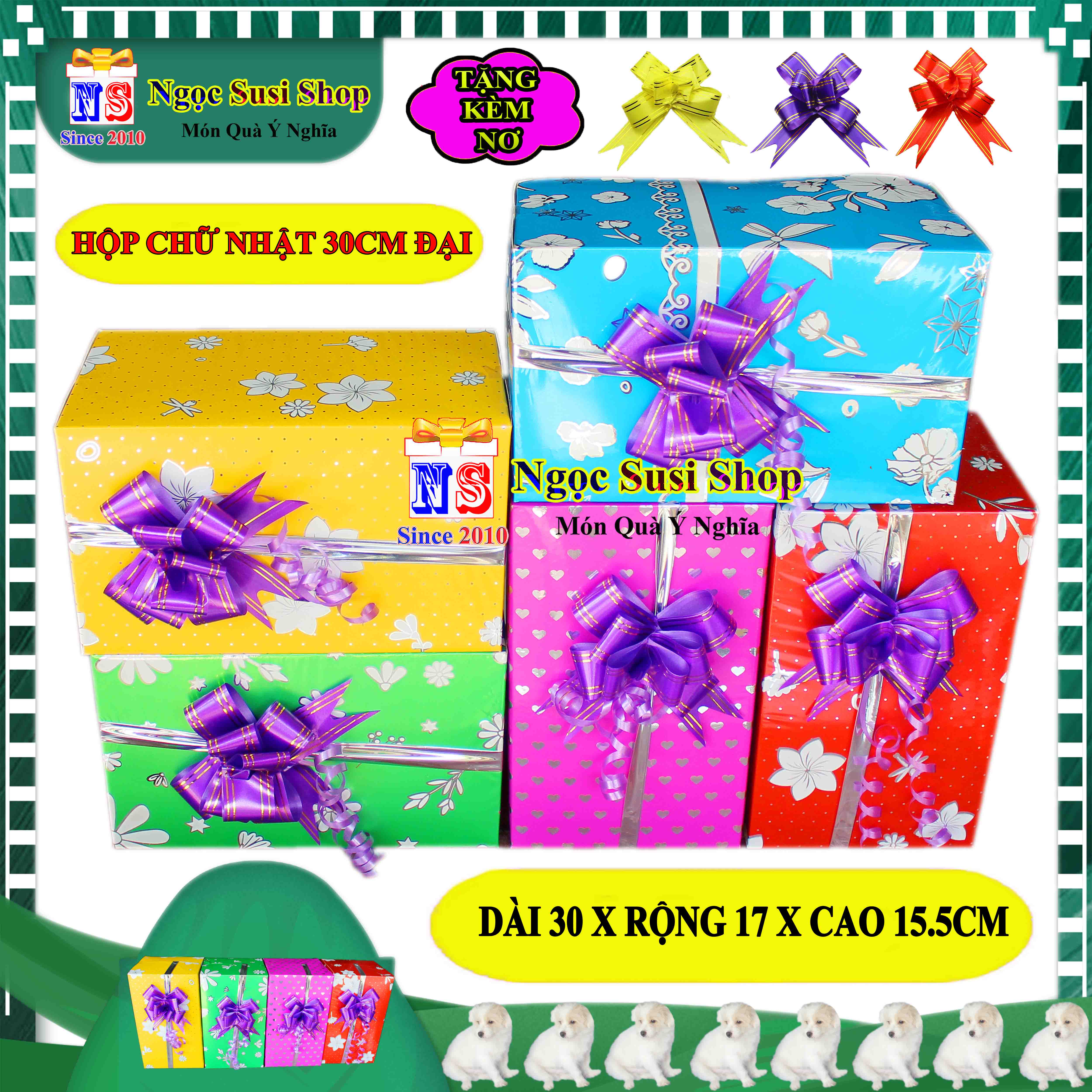 HỘP QUÀ TẶNG KIẾNG ĐỦ SIZE NHIỀU MÀU RẤT XINH + TẶNG KÈM NƠ - HỘP QUÀ TẶNG GIẤY KIẾNG RẤT ĐẸP