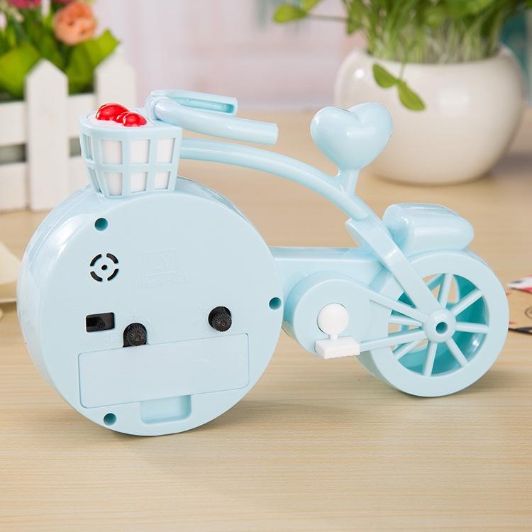 Đồng hồ báo thức để bàn mini Xe đạp học trò - Decor trang trí bàn - Quà tặng