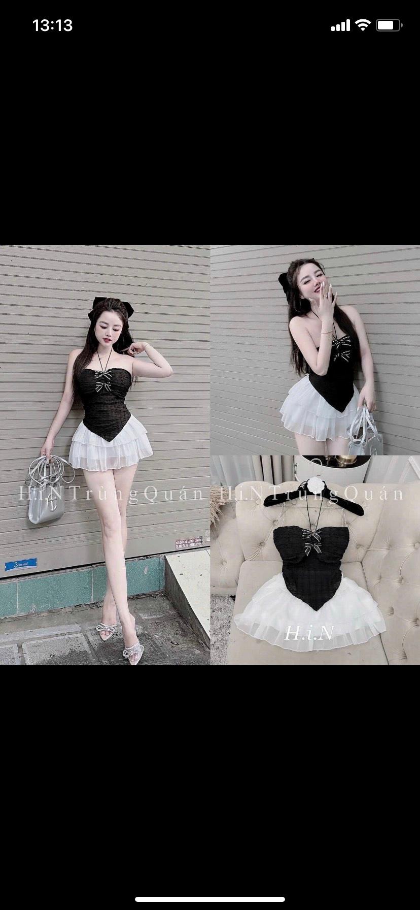 SET ĐI CHƠI, SET 2 MÓN ÁO CROPTOP KIỂU CÚP NGỰC NƠ PHỐI CHÂN VÁY TẦNG XÒE CỰC KUTE