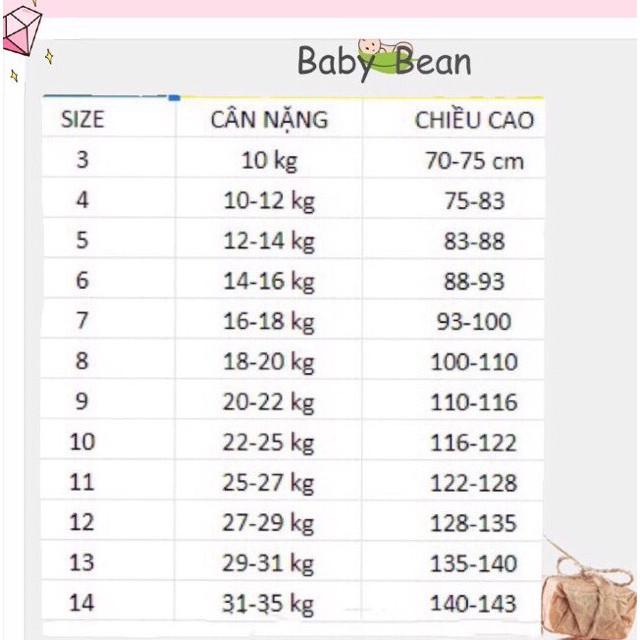 Áo Khoác thêu Gấu bé gái BabyBean (20kg-35kg)