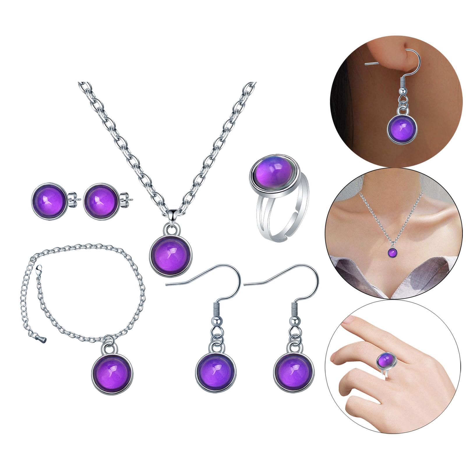 Mood Necklace Jewelry Set Fashion for Girls Women Wife Girlfriend Daily Wear