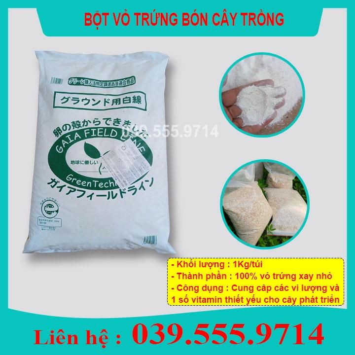 Bột Vỏ Trứng Gà Xay 1KG - Cung Cấp Canxi Cho Cây