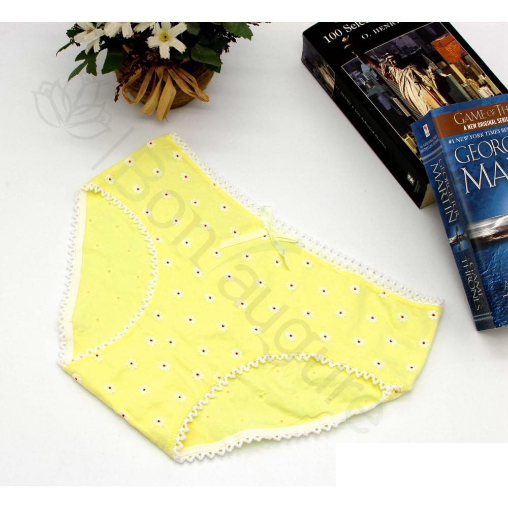 Bộ Combo 05 Quần Lót Nữ Bông Nhí Cute Vải Cotton Cao Cấp