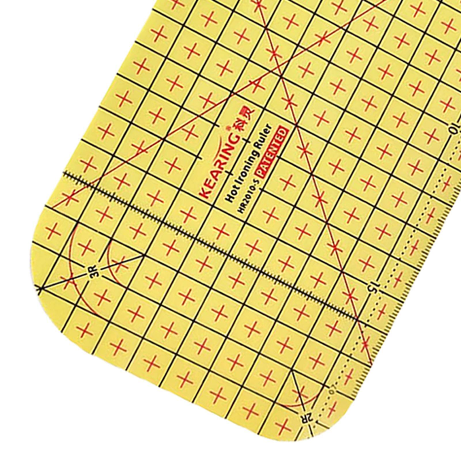 Plastic Hot Hemmer Ruler, Ironing Ruler Hot Ironing Measuring Ruler for Clothing Making