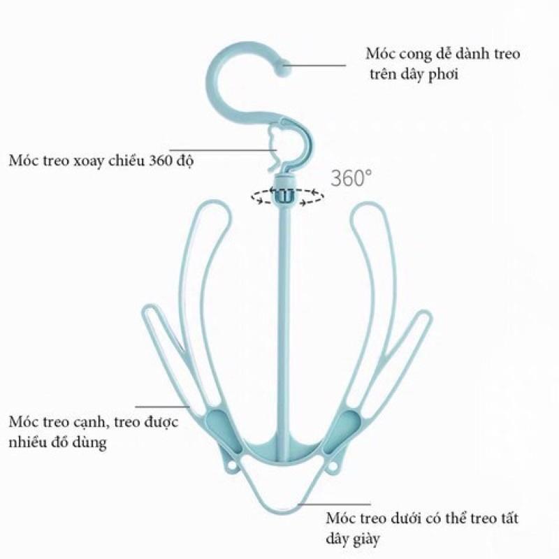 Móc Treo Phơi Giày Dép Thông Minh , Xoay Được 360 Độ