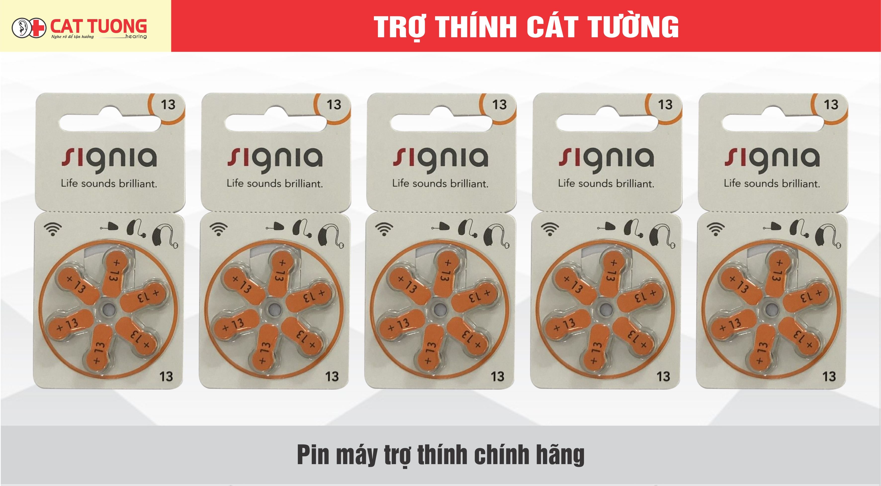 PIN MÁY TRỢ THÍNH ( pin 13 ) - Hàng chính hãng SIGNIA ( SIEMENS ), dùng cho tất cả các loại máy trợ thính sau tai