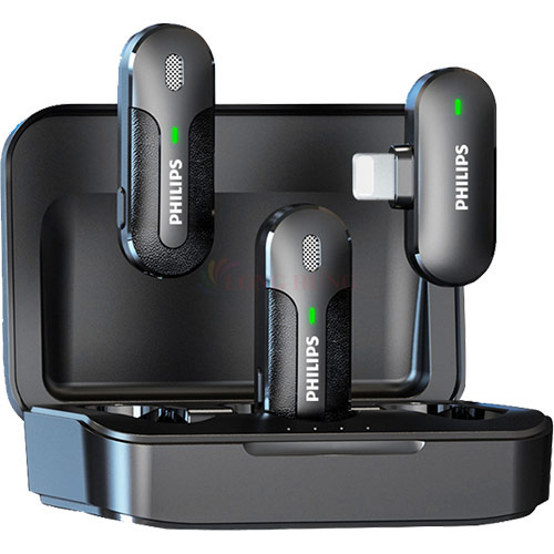 Micro không dây Wireless Lavalier Philips 2 Micro DLM9002 - iP - Hàng chính hãng