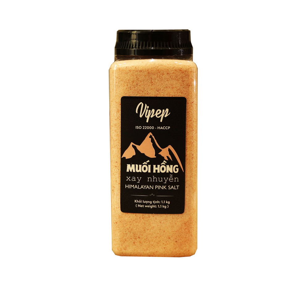 Muối Hồng Himalaya Vipep Xay 1.1kg Tặng Cối Xay Ceramic