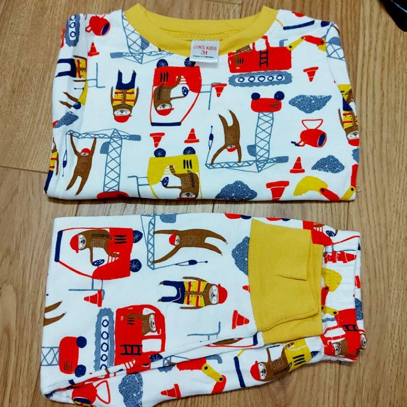 Bộ dài tay bé trai cotton bozip co dãn xuất dư mịn đẹp