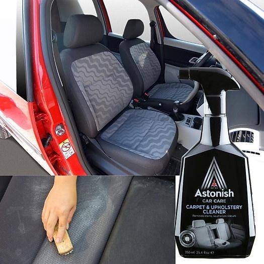 Bình xịt vệ sinh ghế xe ô tô bọc vải nỉ Astonish C1526 750ml từ Anh tẩy vết bẩn cực mạnh bằng cách ngấm sâu từ bên trong