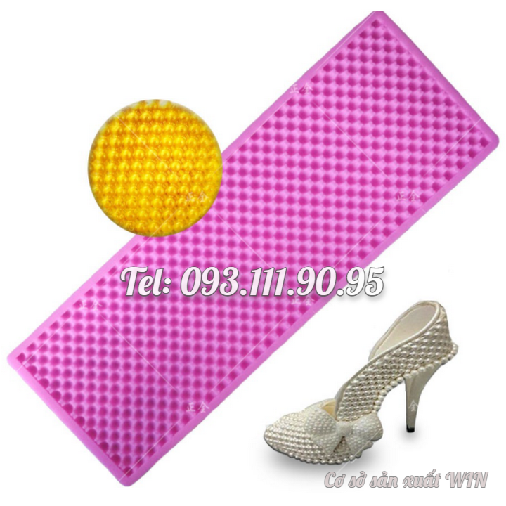 Khuôn silicon làm viền bánh, rau câu, fondant hình ngọc trai - Mã số 1455