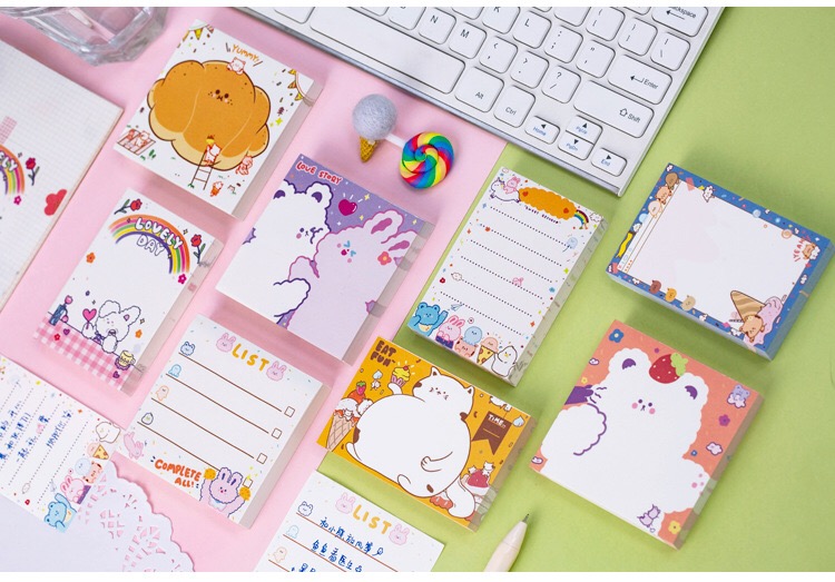 Combo 3 tập note 100 tờ dễ thương