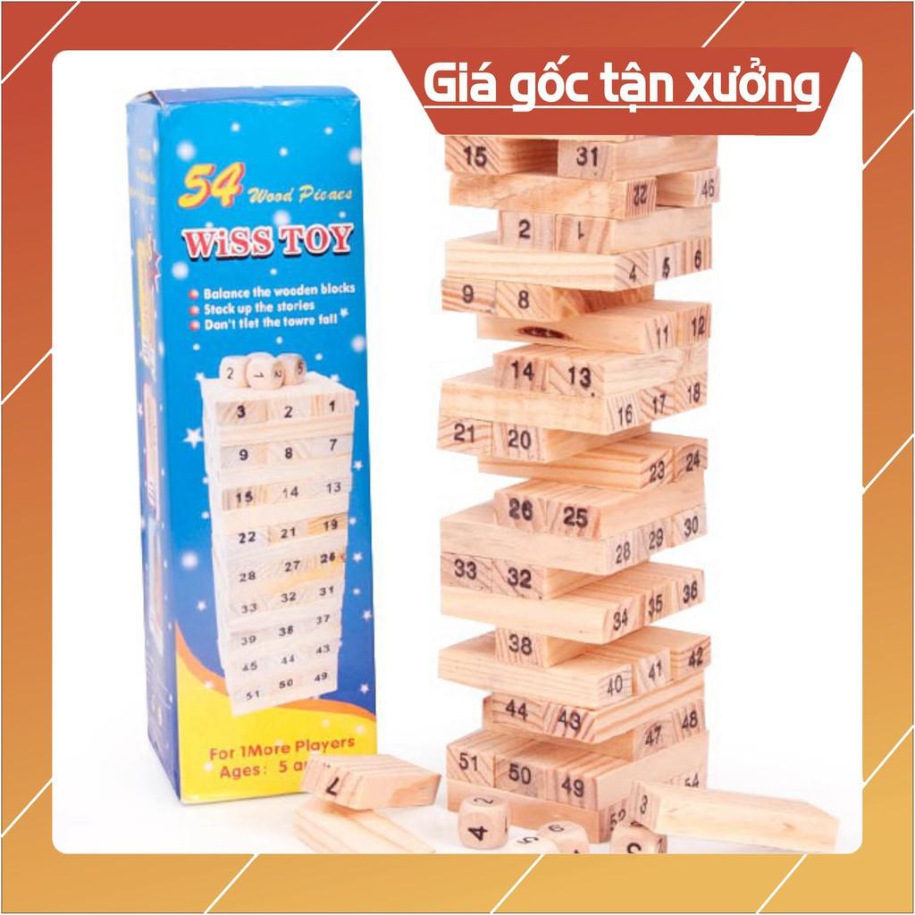 -XẢ HÀNG- Bộ đồ chơi rút gỗ 54 thanh mini