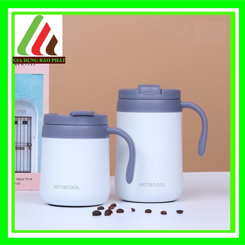 Ca giữ nhiệt inox sus 304 cao cấp hot&cool giữ nhiệt nóng lạnh trà cà phê nước ép 300ml 500ml