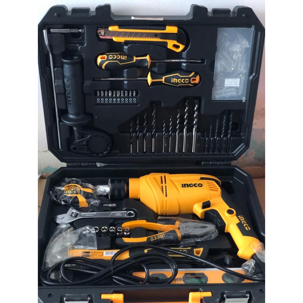 BỘ MÁY KHOAN BÚA 13MM  650W 101 CHI TIẾT INGCO HKTHP11021E - HÀNG CHÍNH HÃNG