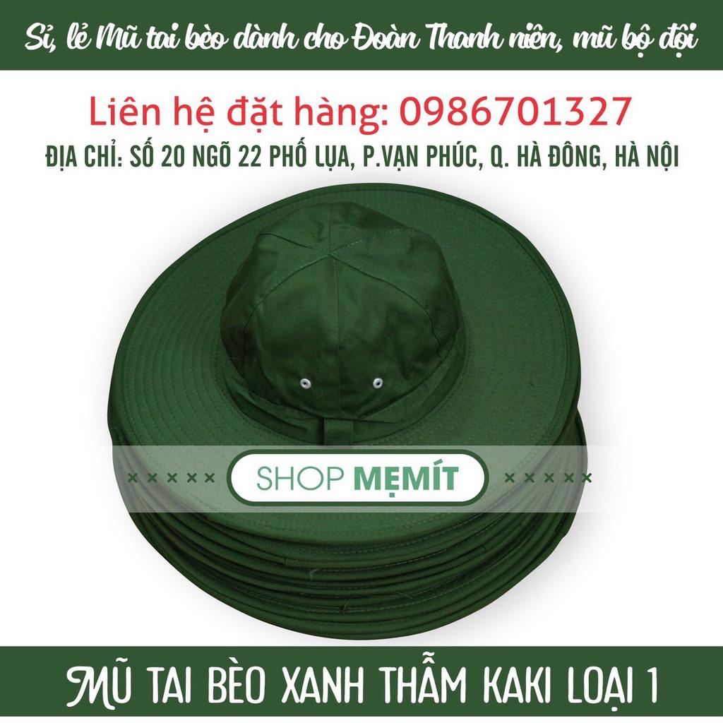 Mũ tai bèo Đoàn Thanh niên Việt Nam vải kaki chuẩn loại đẹp