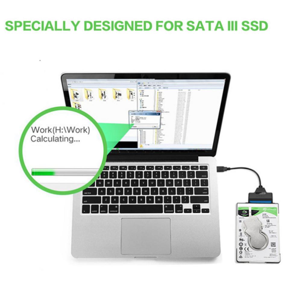 Cáp LccKaa Sata 3 To Type-C USB 3.1 Bộ chuyển đổi USB C sang SATA Lên đến 6 Gbps Hỗ trợ Ổ cứng SSD 2,5 inch Ổ cứng 22 chân Cáp SATA