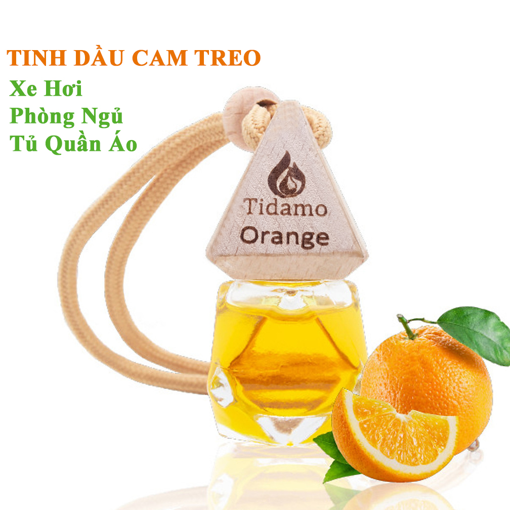 Tinh Dầu CAM NGỌT Treo Xe Ô Tô, Treo Tủ Quần Áo, Treo Phòng Gia Đình - Tinh Dầu Cam Nguyên Chất TIDAMO Giúp Khử Mùi, Kháng Khuẩn Và Thư Giãn Tinh Thần