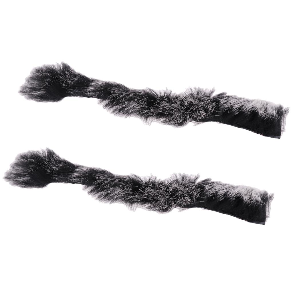 1 Pair Archery String Silencer Artificial Rabbit Hair Bowstring Damper Vibration Absorbing for Compound Bow Rescurve Bow Hunting