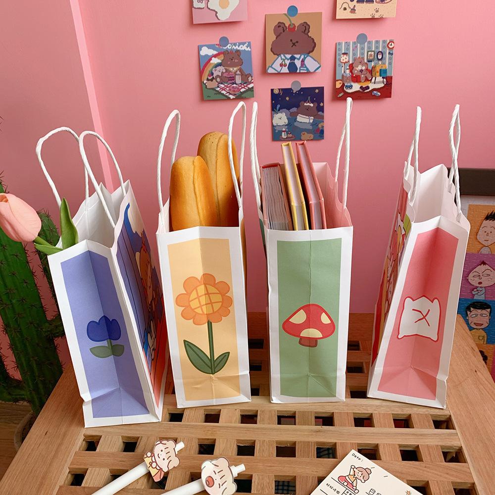 Túi giấy đựng đồ mua sắm tiện lợi phong cách Hàn Quốc