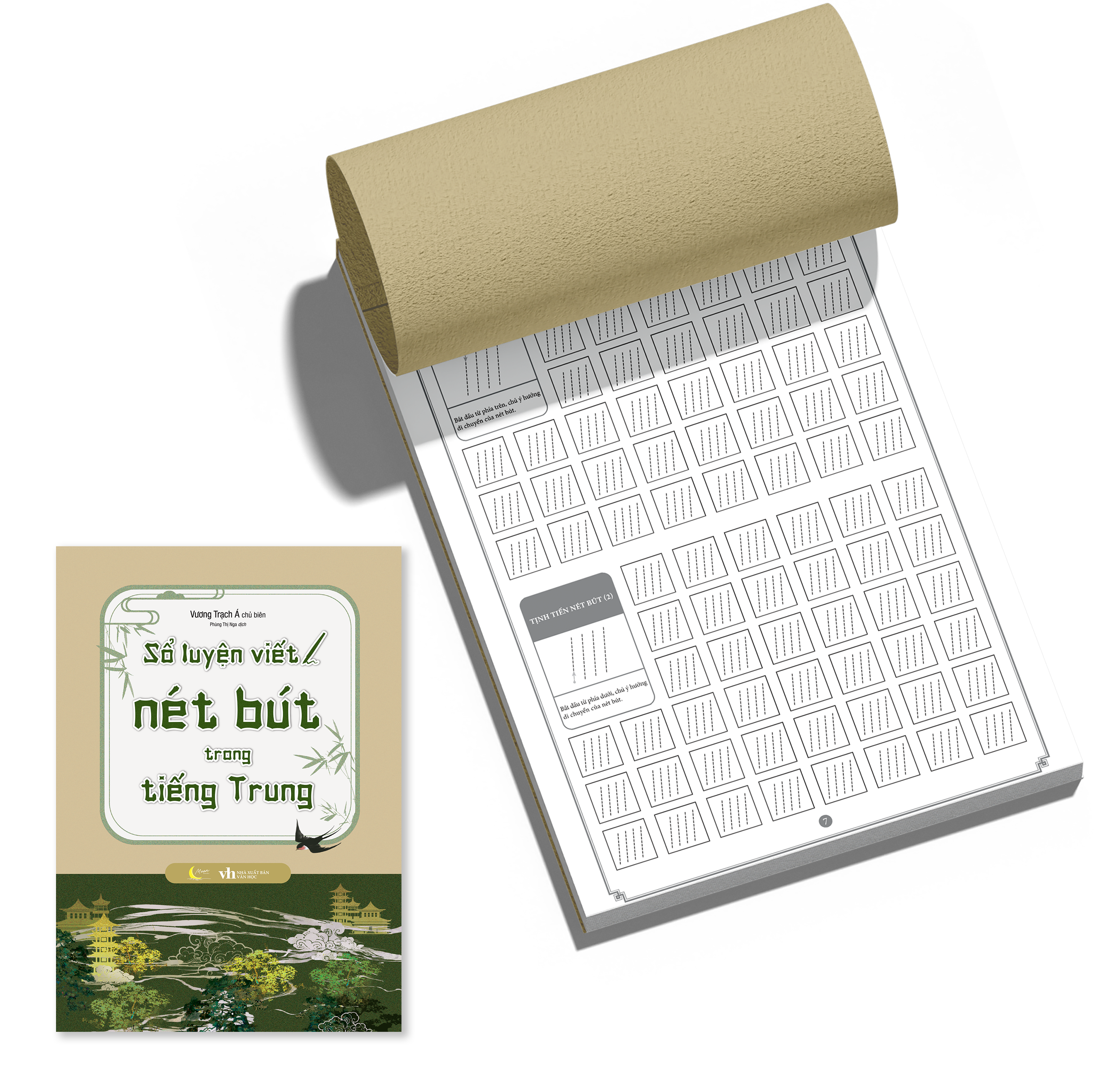 Sách - Bộ Sách Sổ Luyện Viết Trong Tiếng Trung - Bộ Thủ + Nét Chữ + Nét Bút (Bộ 3 Cuốn)