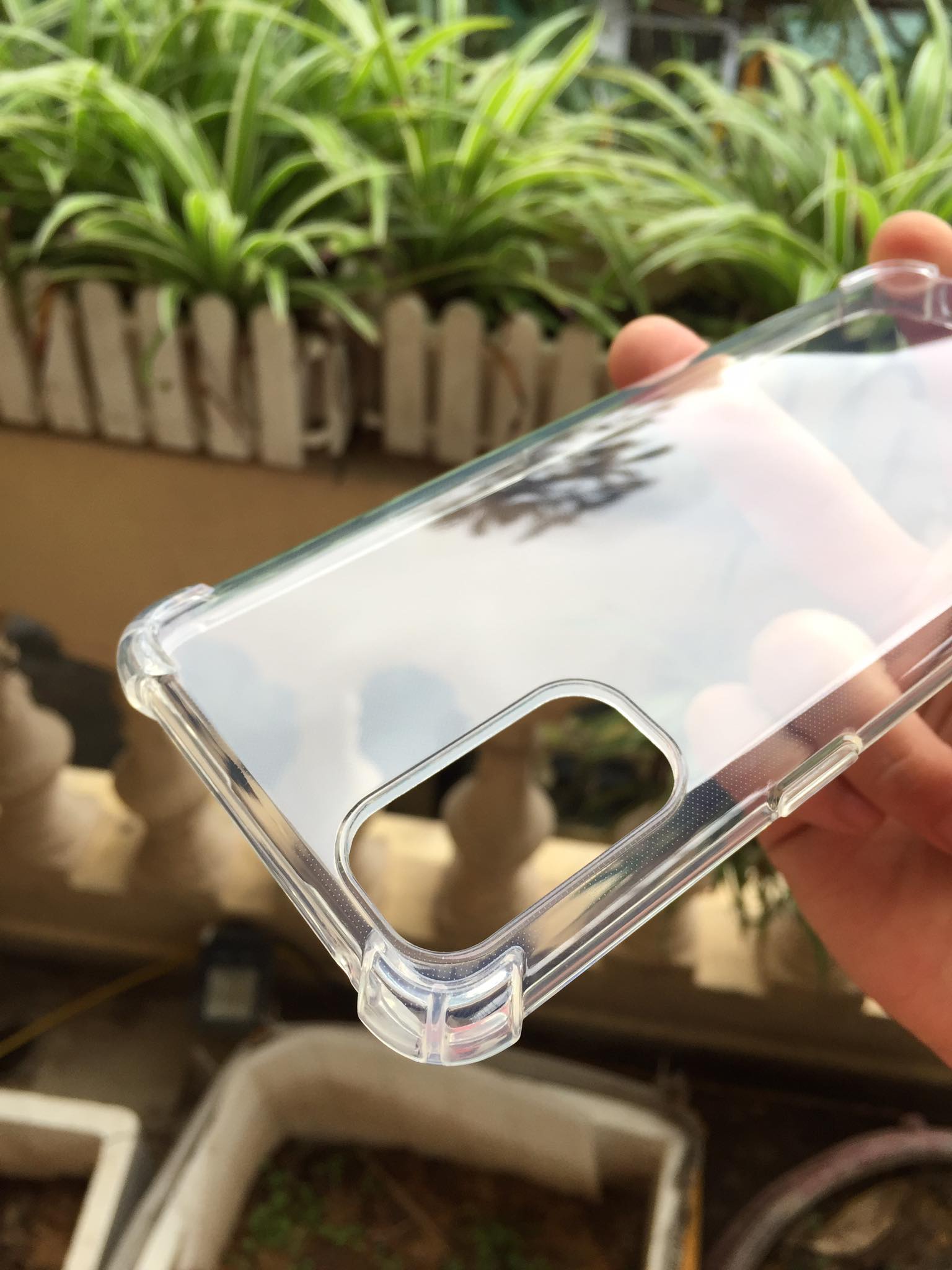 Ốp lưng cho Oppo Reno 4 - chống sốc gờ cao 4 góc trong suốt