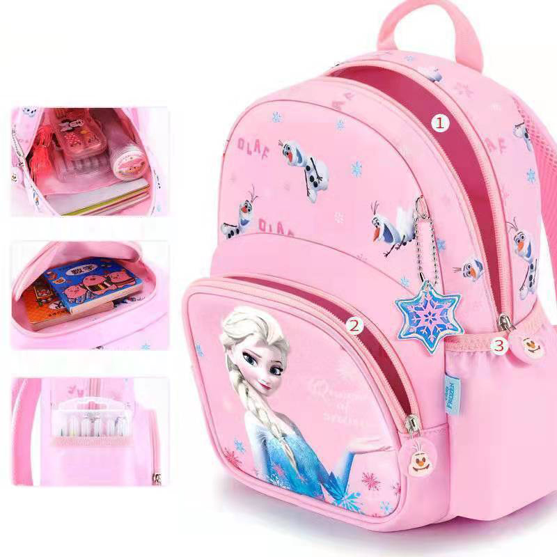 Ba lô trẻ em mẫu giáo Frozen công chúa Elsa hoạt hình bé gái 3-6 tuổi - BEE GEE HS1291